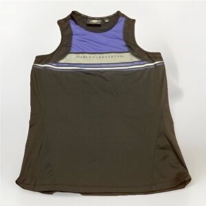 Harley-Davidson Women's Black and Blue Tank Top